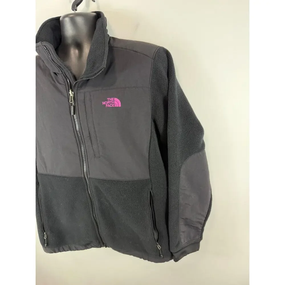 North Face Denali Fleece Jacket Black Womens XL Breast Cancer Edtn Full Zip - Picture 11 of 13